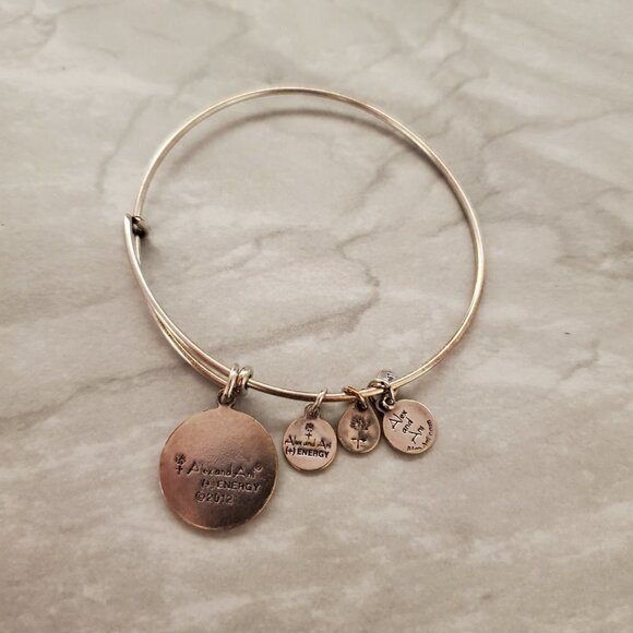 ⚜ Alex and Ani Fleur De Lis Silver Expandable Charm Bracelet ⚜ - Picture 3 of 5